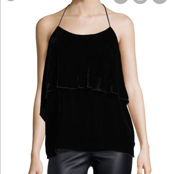 Alice + Olivia Marybeth Velvet Layer Halter NWOT - Picture 3 of 9